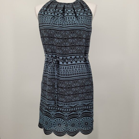 Ann Taylor Loft Geometric Print Sleeveless Dress - Picture 1 of 8